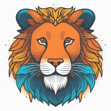 Logo, ikon, sevimli yıldızlar, vahşi hayvanlar, aslan