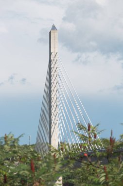 Penobscot Bridge Over River in Maine clipart