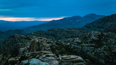 Windy Point Vista Blue Hour Mt. Lemmon Tucson Arizona  clipart