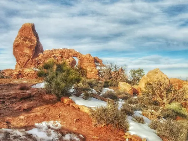 Ulusal Park Kış Pencere Formasyonu Moab Utah