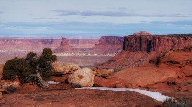 Kanyonlar Ulusal Parkı Utah Kış Gündoğumu Seyahat Manzarası