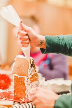 Zencefilli Kek Evi Noel Tatili Geleneği Çocuklar El Sanatları
