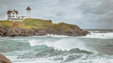 Cape Neddick Nubble Deniz Feneri Maine Atlantik Okyanusu