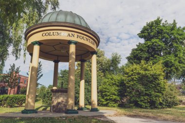 Columbian Fountain Spring Water Saratoga New York Congress Park clipart