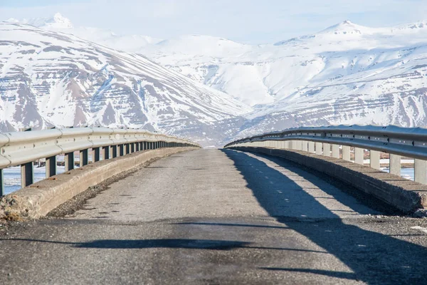 Γέφυρα Κατά Μήκος Του Ποταμού Hornafjardarfljot Στο Hornafjordur Της Νότιας — Φωτογραφία Αρχείου