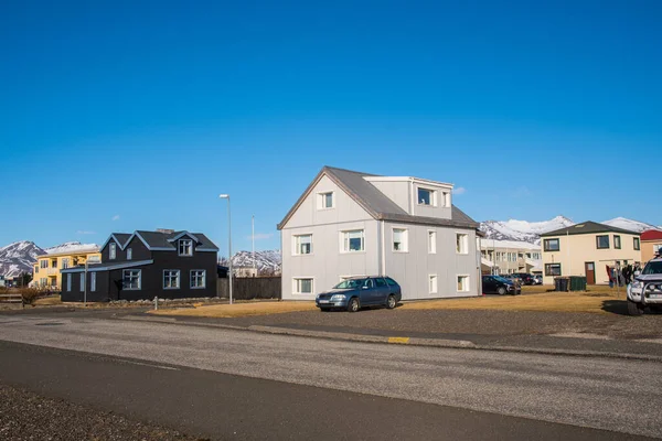 Vecchi Edifici Nella Città Hofn Hornafjordur Nel Sud Dell Islanda — Foto Stock