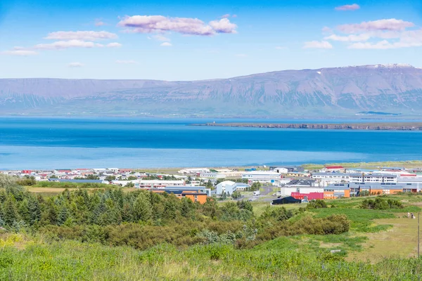 Вид Місто Сотемрокур Північній Частині Ісландії — стокове фото