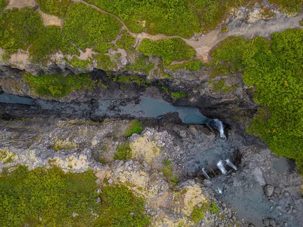 Река Водопад Тингманнаа Ваттаордуре Исландском Побережье — стоковое фото