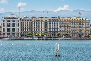 Cenevre İsviçre, 26 Haziran. 2023: Şehrin Rıhtımı