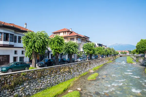 stock image Prizren, Kosovo - July 1. 2023: The river flowing through the city center