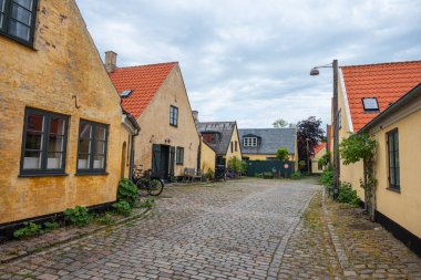 Town of Dragor near Copenhagen in Denmark on a cloudy summer day clipart