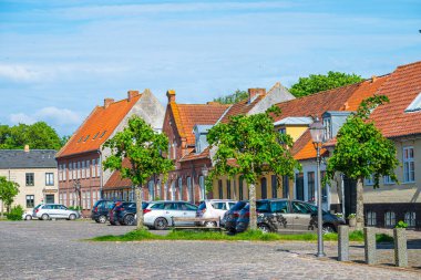 Danimarka 'nın Praesto şehrindeki güzel binalar