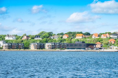 Town of Lemvig in Denmark on a sunny summer day clipart