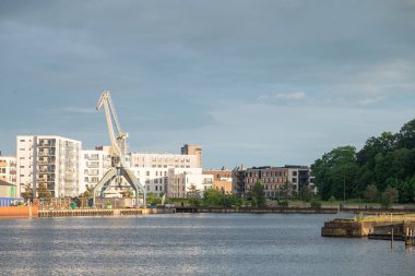 Odense Danimarka - 30 Mayıs. 2024: Şehrin silueti
