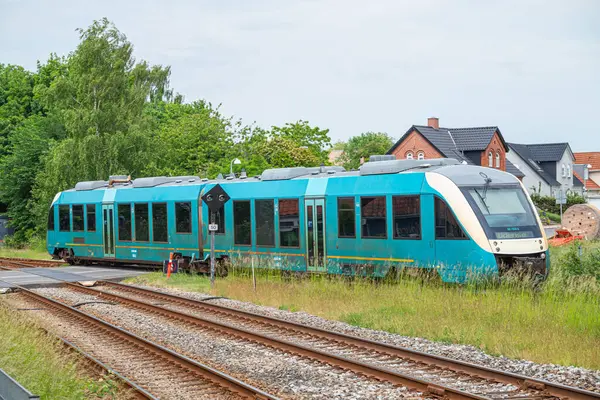 Ringe Danimarka - 31 Mayıs 2024: Demiryolunda yolcu treni