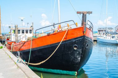 Bogense Danimarka - Haziran 01. 2024: Limanda tekneler