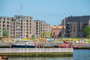 Fredericia Danimarka - 2 Haziran. 2024: Kasabanın rıhtımı
