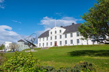 Reykjavik, İzlanda - 25 Mayıs. 2024: Reykjavik Üniversitesi 'nin ana binası