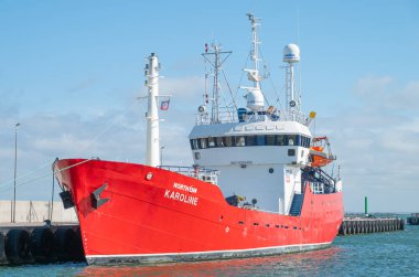 Thyboron, Danimarka - 6 Haziran. 2024: limanda balıkçı teknesi