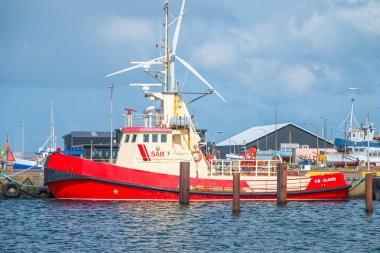 Hanstholm Danimarka - 5 Haziran. 2024: Limanda tekne