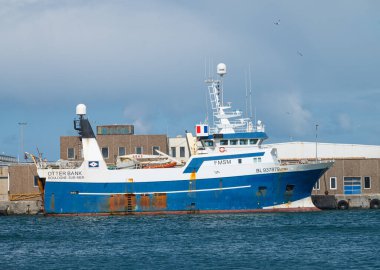 Hanstholm Danimarka - 5 Haziran. 2024: Limanda tekne