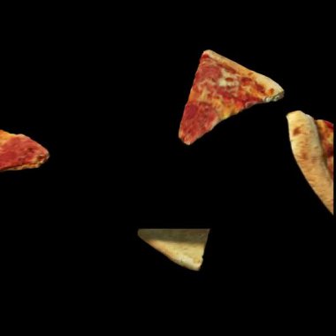 Beyaz arkaplanda izole edilmiş pizza
