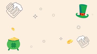 Aziz Patricks gündüz tasarımı, vektör illüstrasyonu 10 grafiklik