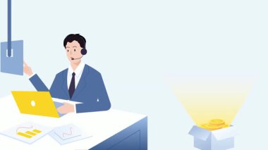 Ofiste ki işadamı.