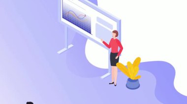 İş adamları ofiste, vektör