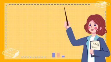 Elinde dosya ve kitap olan bayan öğretmen.