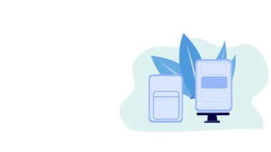 Cep telefonunun düz biçim illüstrasyonu