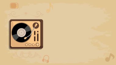 Web sitesi ve mobil uygulama için müzik çalıcı vektör simgesi
