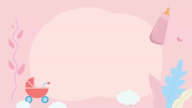 Bebek duş kart şablonu