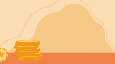 Diz üstü bilgisayarı olan takım elbiseli bir iş adamı. Başarılı iş konsepti. Beyaz arkaplanda izole edilmiş vektör düz çizimi