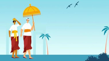 Şemsiye tasarımı, yaz tatili turizmi ve turizm temalı illüstrasyon