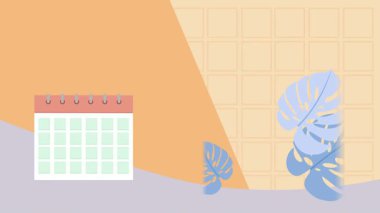 Ev işi yapan bir kadının düz vektör çizimi.