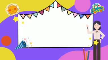 Büyük tahtası olan kız çizgi filmi.