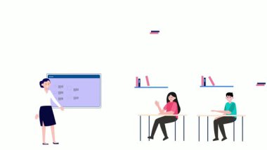 okul öğrencilerinin ve kızların vektör kümesi.