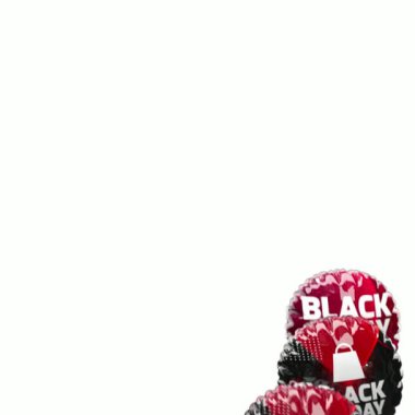 Kara Cuma indirimi. Kara Cuma indirimi. 3d illüstrasyon