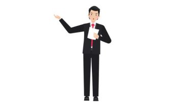 Takım elbiseli iş adamının vektör çizimi