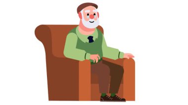 Koltukta oturan yaşlı adam..