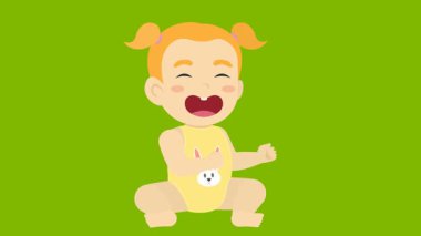 Tavşanlı bebek. vektör illüstrasyonu