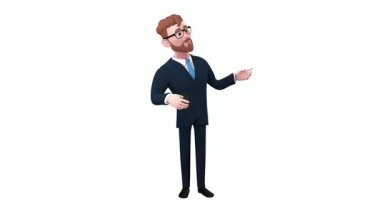 İşadamı eliyle üç boyutlu bir resim çizdi, telefonda konuşuyordu, izole edilmişti.