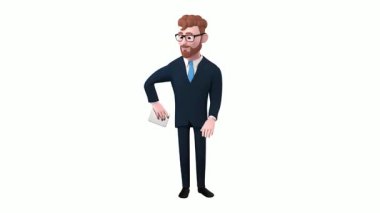 iş adamının çizgi film karakteri