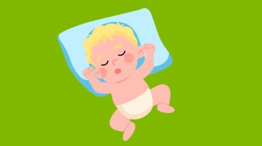 Yatakta uyuyan bebek