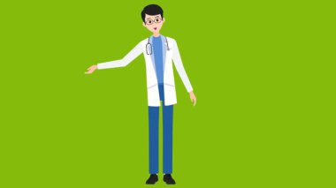 Doktor stetoskop simgesi, karikatür tarzı ile