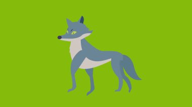 tilkinin düz renk simgesi