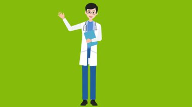 Steteskoplu genç doktor.