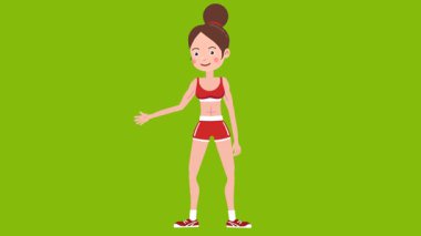 Kadın spor yapıyor..