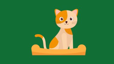 Kedi simgesi, düz stil